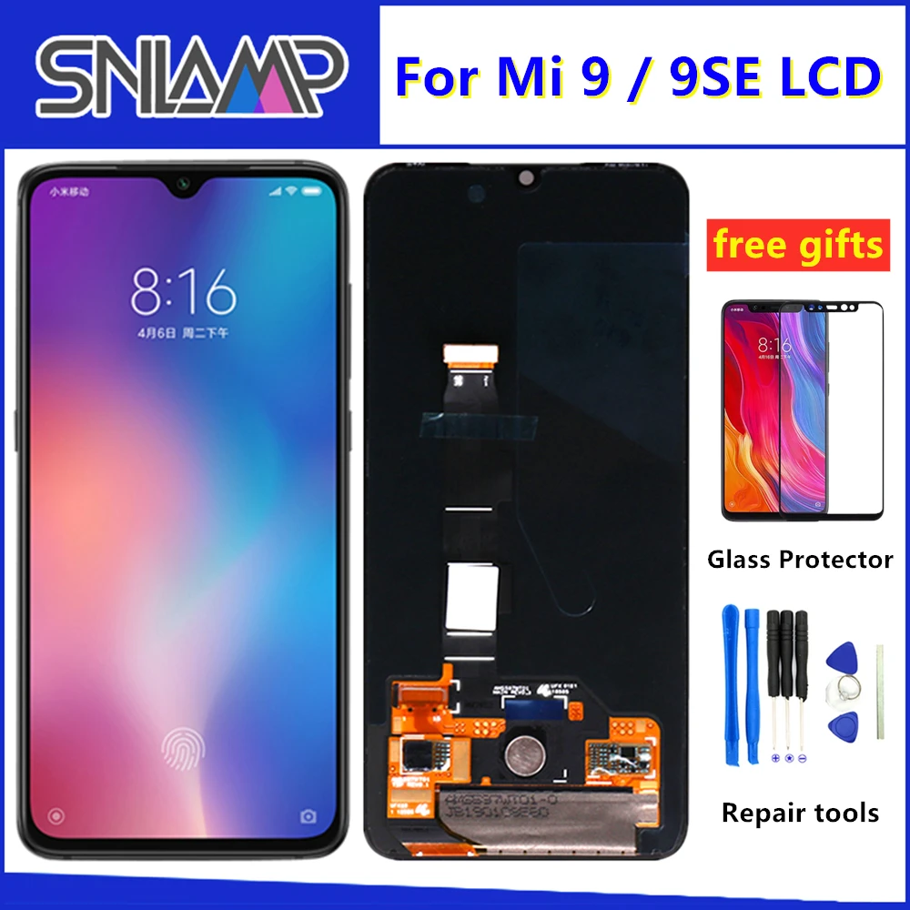  6.39'' Original AMOLED LCD For XIAOMI Mi 9 SE Display Touch Screen with Frame For XIAOMI Mi9 SE Mi 