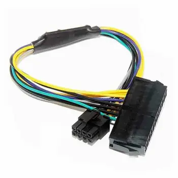 

ATX 24Pin Female to Motherboard 8Pin Male for DELL Optiplex 3020 7020 9020 T1700 Server Adapter Power Cable Cord 30cm