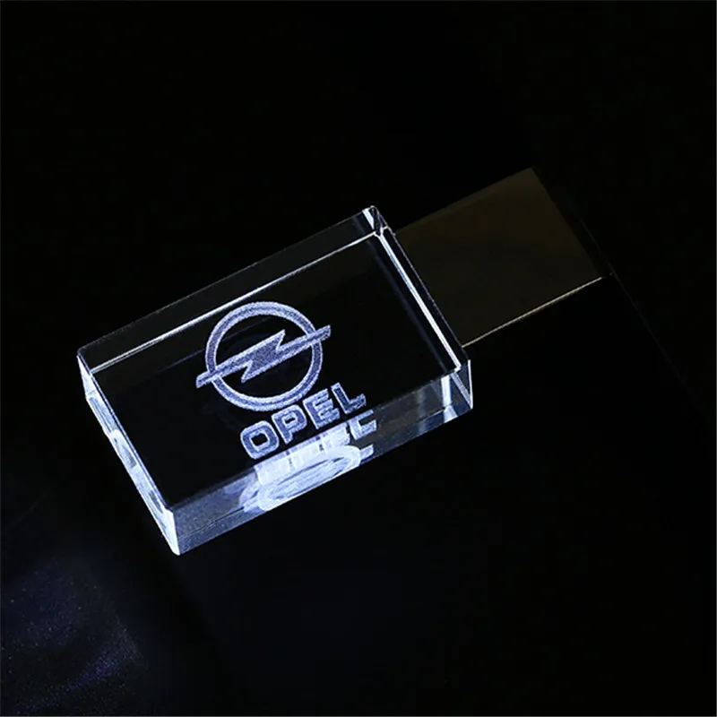 White JASTER OPEL kristal+ metalen USB флеш-накопитель 4 ГБ 8 ГБ 16 ГБ 32 ГБ 64 ГБ 128 Гб внешний Opslag карта памяти u диск - Цвет: White