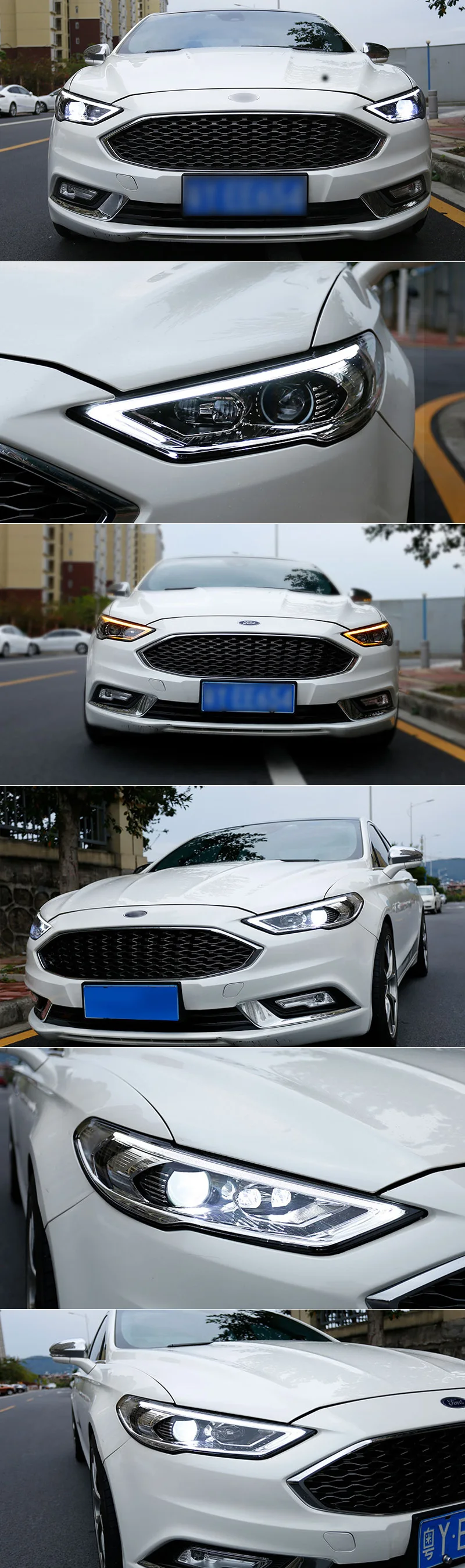SNCN автомобильный Стайлинг светодиодный фонарь в сборе для Ford Mondeo Fusion последовательный сигнал поворота светодиодный DRL Головной фонарь