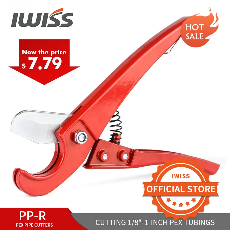 PEX pipe Cutter for Cutting PVC, PPR, PEX Tubing 1/8",1/4",3/8",1/2",3/4 Diameter Portable PEX