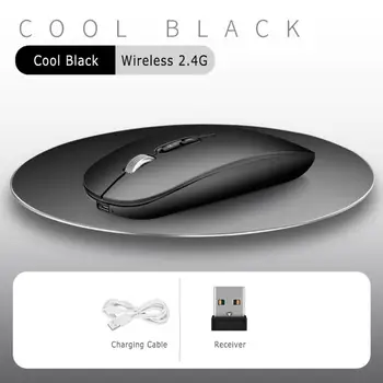 

For PC Laptop M103 Rechargeable 2.4G 1600DPI Optical Wireless Mouse Bluetooth 5.0 Silent Dual Mode Mouse Gamer USB Receiver