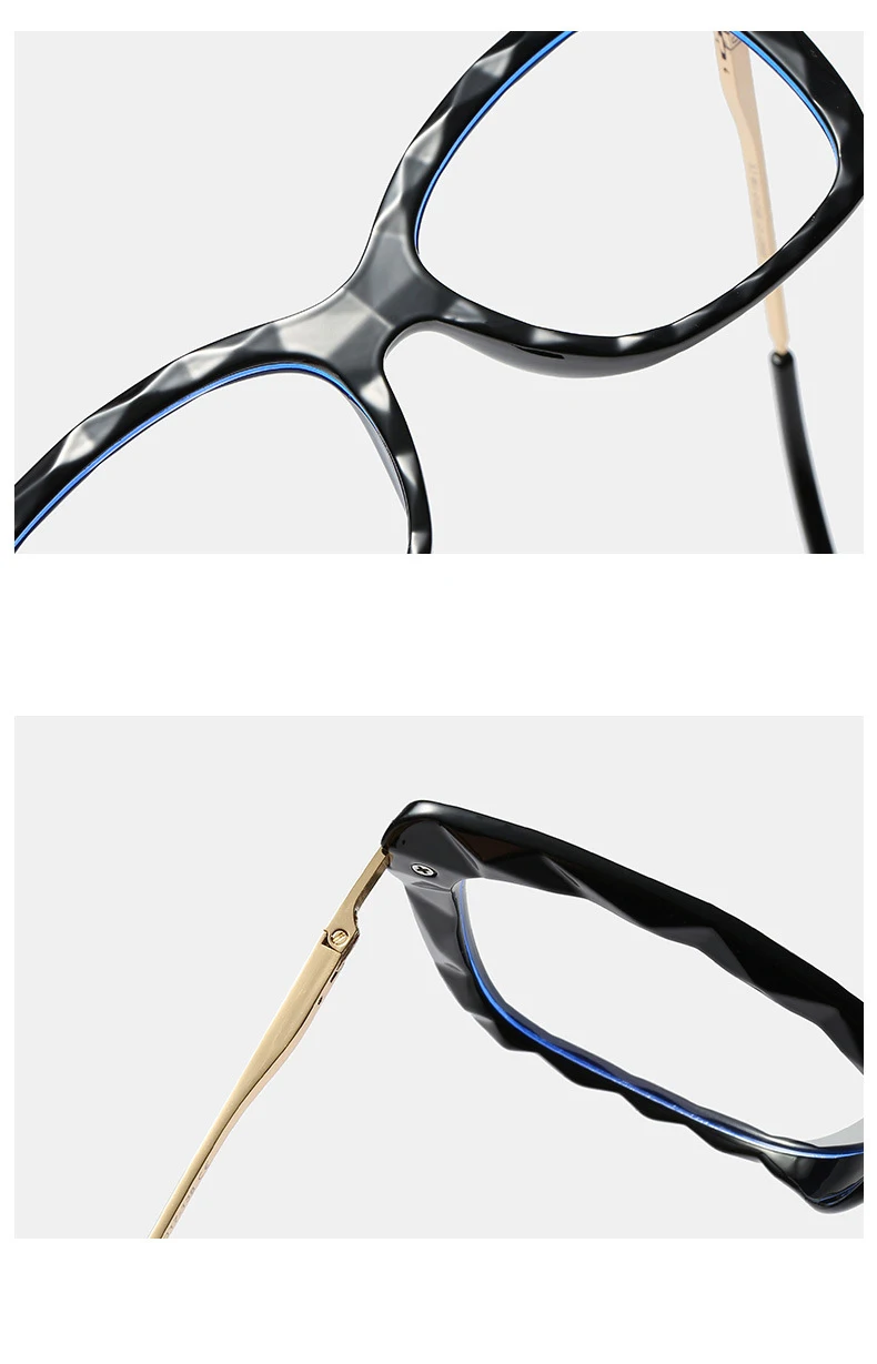 Хрустальная оправа, голубые легкие очки, Женская мода TR90, негабаритные квадратные компьютерные очки, прозрачные фиолетовые, близорукие круглые очки, рамка