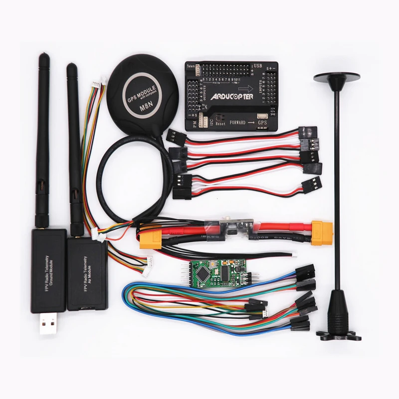 

APM 2.8 flight control with GPS 3DR 433Mhz 915Mhz digital transmission miniOSD bracket wire aircraft accessories