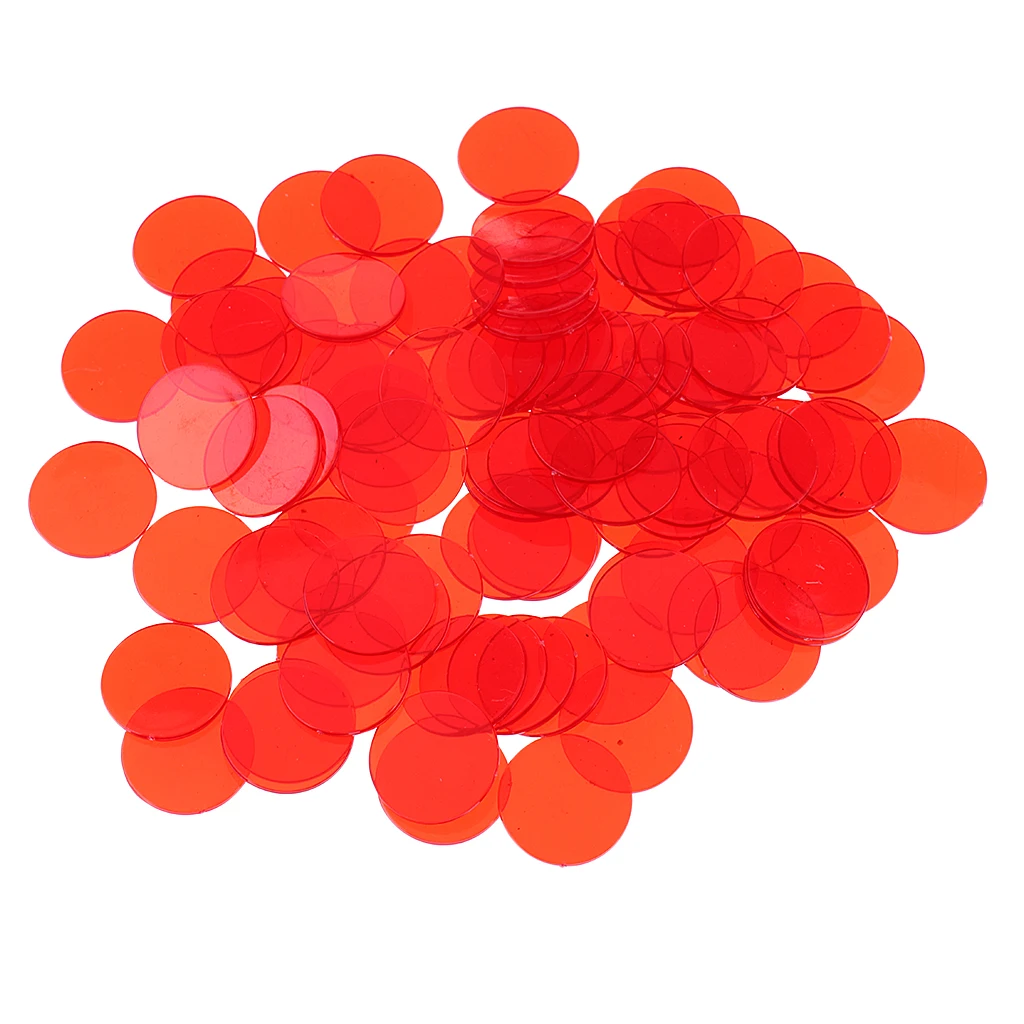 3/4 дюймов пластиковые маркеры бинго чипы количество счетчиков пакет 100 настольной игры бинго чипы для детей