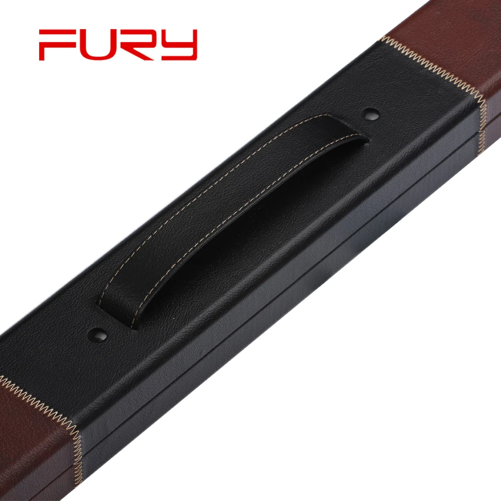 FURY 풀 큐 박스 2 홀 와인 레드 PU 1/2 피스 큐 박스 3/4 피스 스누커 박스, 내구성 좋은 당구 액세서리