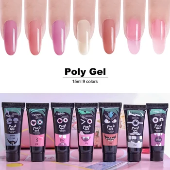 

Limegirl 9 Colors Cheap UV Gel Building Polygel Nails Kit Extension Crystal Nail Art Acrylic Builder Gel Slip Solution Poly Gel