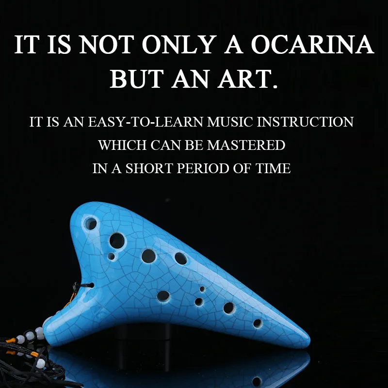 12 отверстий керамический Ocarina Alto C копченая горящая флейта в стиле подводной