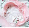 Wriufred  Cute lingerie soft girl pink plush cat embroidery no steel ring gather bra set low waist pure cotton underwear cartoon ► Photo 2/6