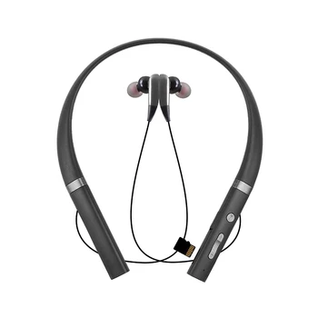 

Neck-mounted Stereo Headphones Wireless Headset Bluetooth 5.0 Music Earphone with Mic Support TF Card for iPhone Samsung PC