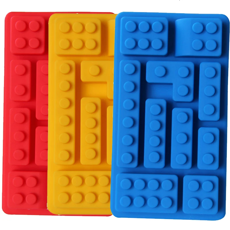 1 стук силиконовые Lego Bouwstenen робот 3D DIY пресс форм Chocolade лоток Желе Десерт брауни Gebak