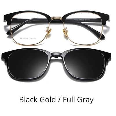 Ralferty поляризационные солнцезащитные очки с магнитным зажимом Polar TR90 оптика солнцезащитные очки зеркальные женские очки без класса линзы Z8020 - Цвет линз: Black Gold-Full Gray