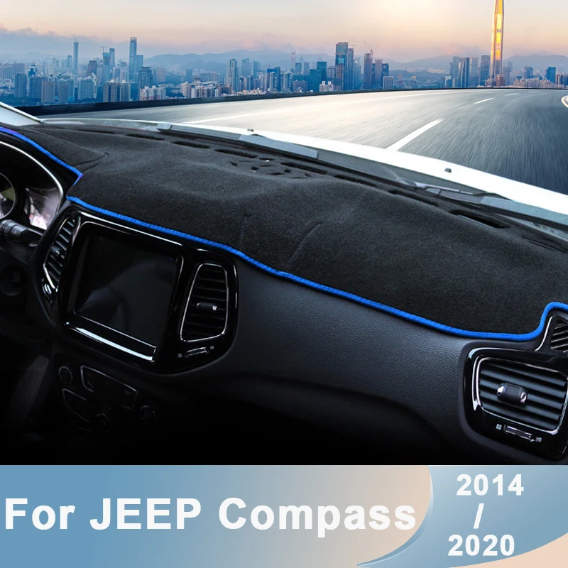 For Jeep Compass 2016 2017 2018 2019 2020 LHD Car Dashboard Cover Mats Avoid Light Pads Anti-UV Carpets Protector Accessories | Автомобили