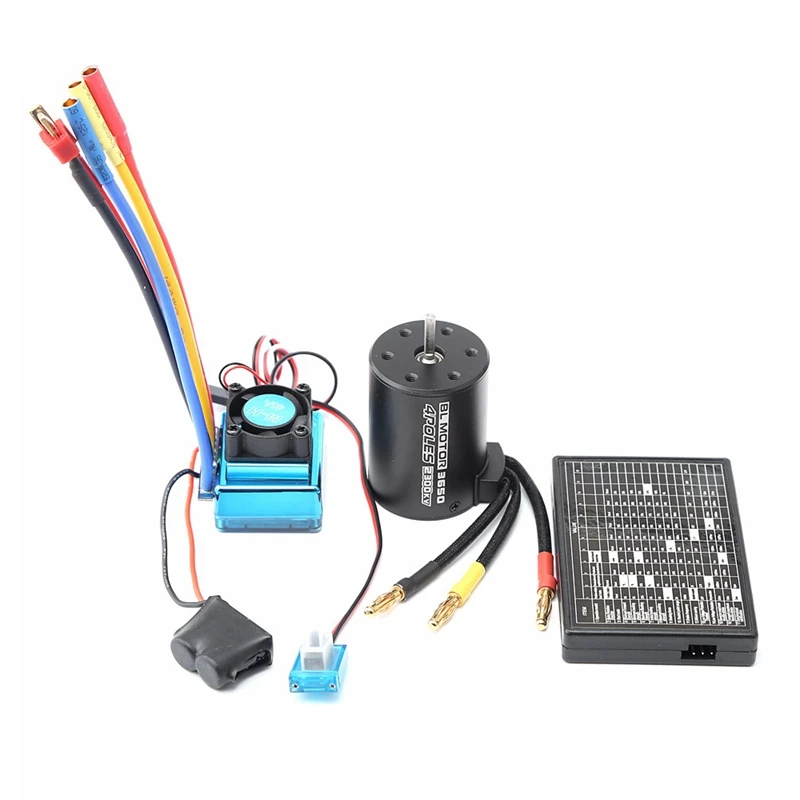 3650 2300KV Brushless Motor & 80A ESC with Program Car Combo for 1:8/1:10 RC Boat Part | Электроника