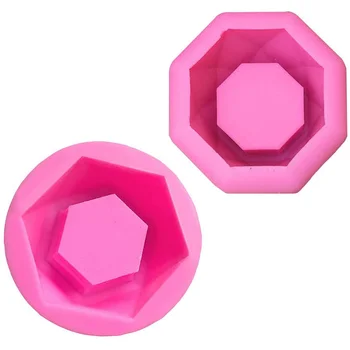 

2 Pack Succulent Plants Pot Silicone Flower Pot Mold Diamond Shaped Molds for Candle Holder Making Planter Pot Mould