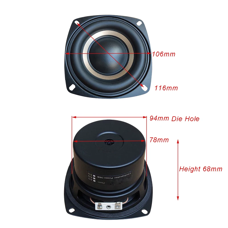 Subwoofer Speaker para Carro Home Theater Faça Você Mesmo Speaker Bass Subwoofer 4ohm 8ohm Camadas Bobina de Voz 100w Diy - Image 2