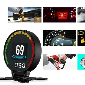 

Overspeed Warning Speedometer Tachometer Colorful Screen Auto Car Driving Safe OBD2 HUD Head Up Display Digital Universal