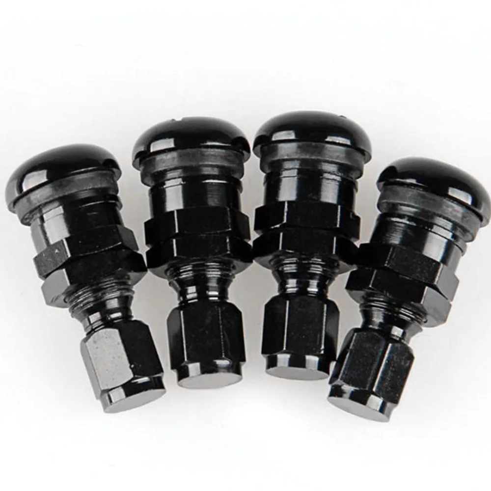 Vehemo 4pcs Aluminum Car Tyre Valve Caps Wheel Tire Air Valve Motorcycle Automobile Sensor Durable Wheel Tire Air Valve Stem