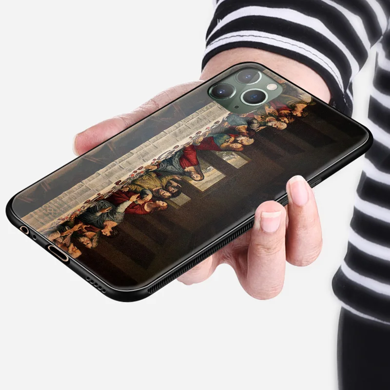 Чехол для телефона с мягким силиконовым стеклом iPhone SE 6 6s 7 8 Plus X XR XS 11 12 mini pro