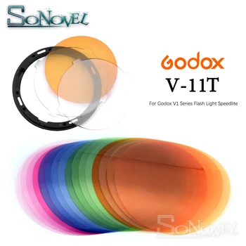 

Godox AK-R16 Magnetic Mount Diffuser Plate with V-11T V11T Color Effect Gel Set for Godox V1 Series Flash Light Speedlite
