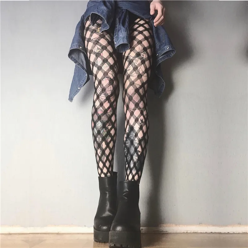 Sexy Women Stockings Fishnet Pantyhose Mesh Net Holes Transparent