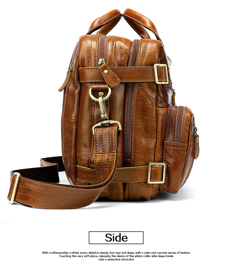 WESTAL Мужская сумка из натуральной кожи, мужской портфель, кожаная сумка для ноутбука, Офисная сумка для мужчин, Многофункциональная Кожаная сумка для мужчин