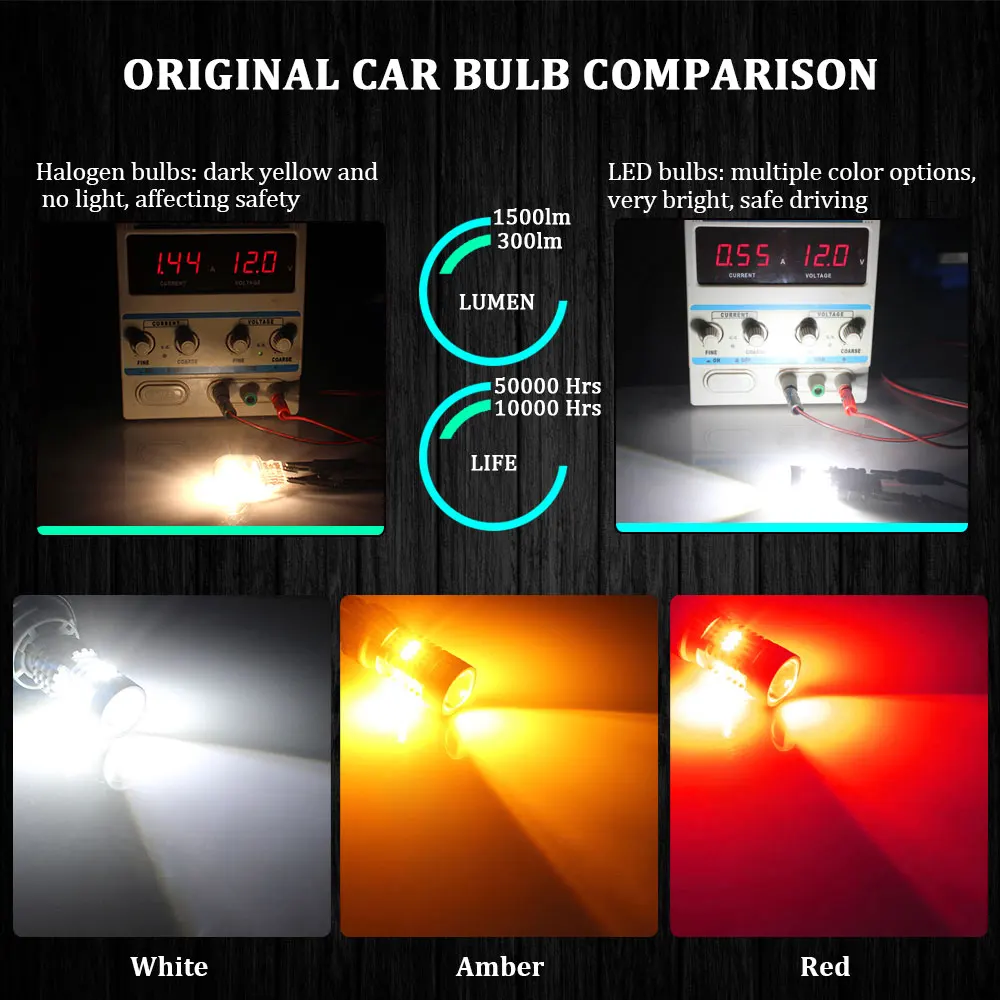 KAMMURI No error 1156 BA15S P21W светодиодный фонарь R5W R10W Автомобильная Лампа сигнала поворота Стоп-сигнал заднего хода DRL светильник Авто Лампа 12 В Белый Янтарный красный