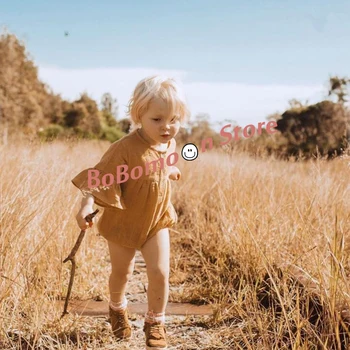 

BoBomoon 2020 Summer European Baby Boys Girls Clothes Beach Linen Climbing Suit New Born Baby Clothes Baby Rompers Baby Onesie