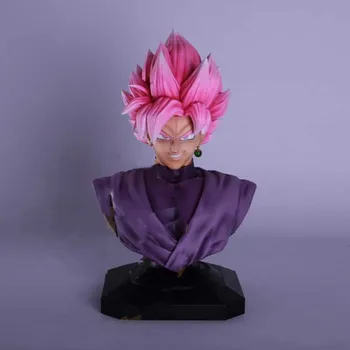 

1/1 Anime Dragon Ball Bust Super Saiyan Pink And Black Son Goku GK Statue PVC Action Figure Collection Model Toy M2666