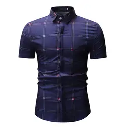 Международная торговля от имени AliExpress Amazon Ebay поставка товаров 2019 новая стильная модная клетчатая повседневная мужская рубашка YS20