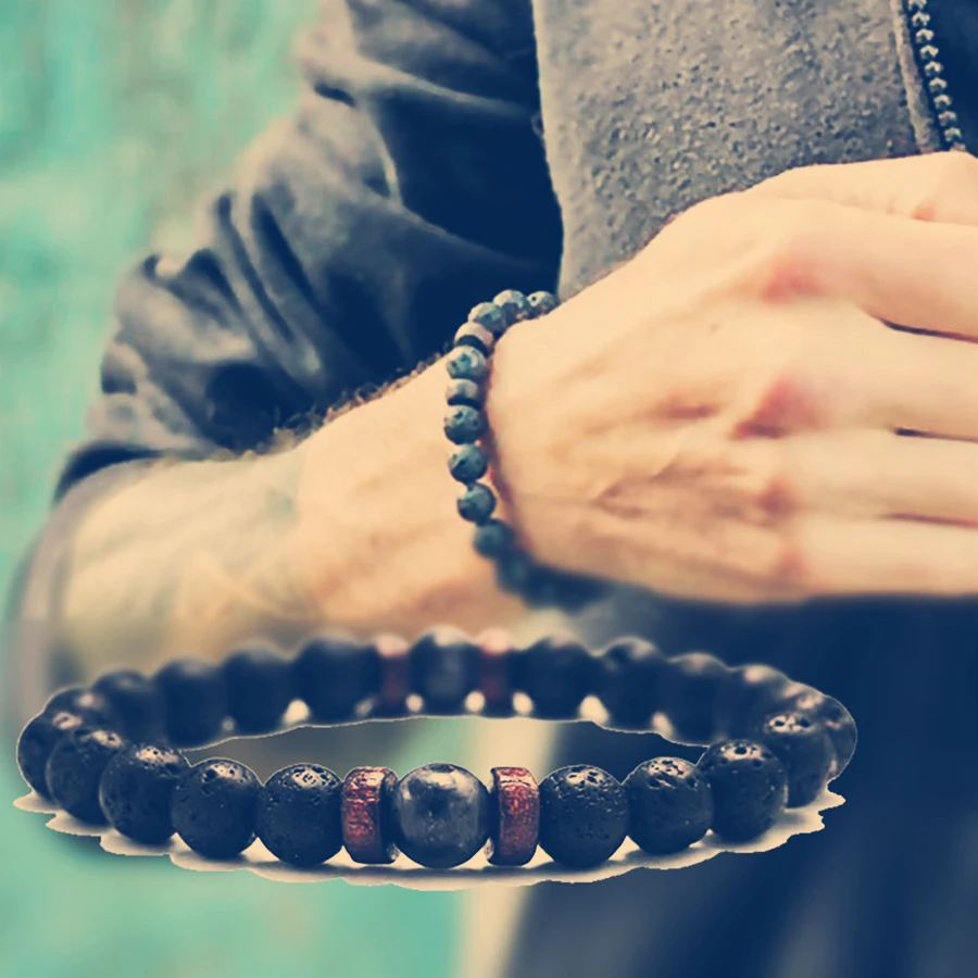 

Fashion Men Bracelets Natural Moonstone Bead Tibetan Buddha Bracelet Chakra Lava Stone Diffuser Bangle Men Jewelry Drop Shipping