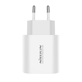 

European Standard 18W PD Charger Adapter NILLKIN PD USB-C Port Quick Charger Adapter with Gift USB-C to Lightning Transfer Cable