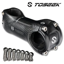 

TOSEEK 3K Matte Carbon Fiber Bicycle Stem 6/17 Degrees Road Mountain Bike Stem Handlebar/Fork Diameter 31.8/28.6mm Cycling Parts