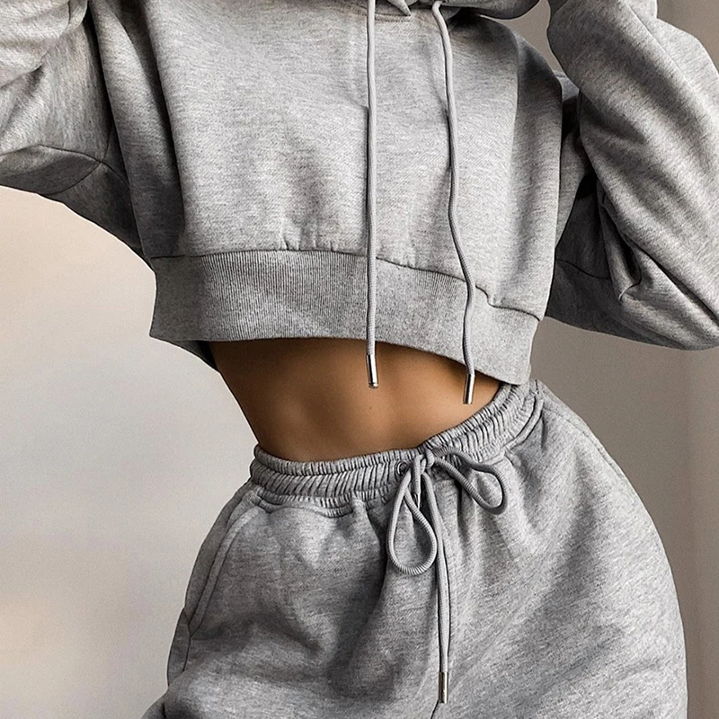 2022 Winter Fashion Outfits For Women Tracksuit Hoodies Sweatshirt And Sweatpants Casual Sport 2 Piece Set Tracksuits |