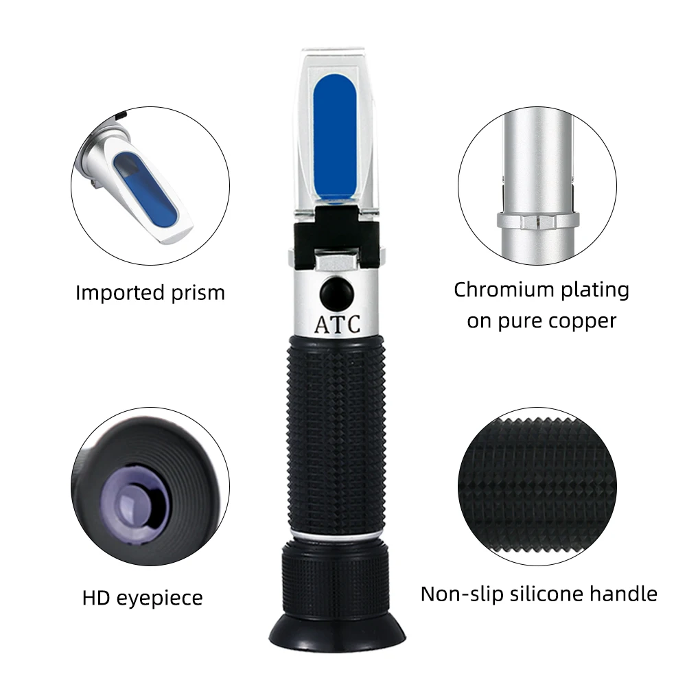 Antifreeze Refractometer Liquid Refractometer Hand Held Refractometer Antifreeze Coolant Tester yieryi Hand Held Tester Tool 4 In 1 Engine Fluid Glycol Antifreeze Freezing Point Car Battery Refractometer Antifreeze Tester