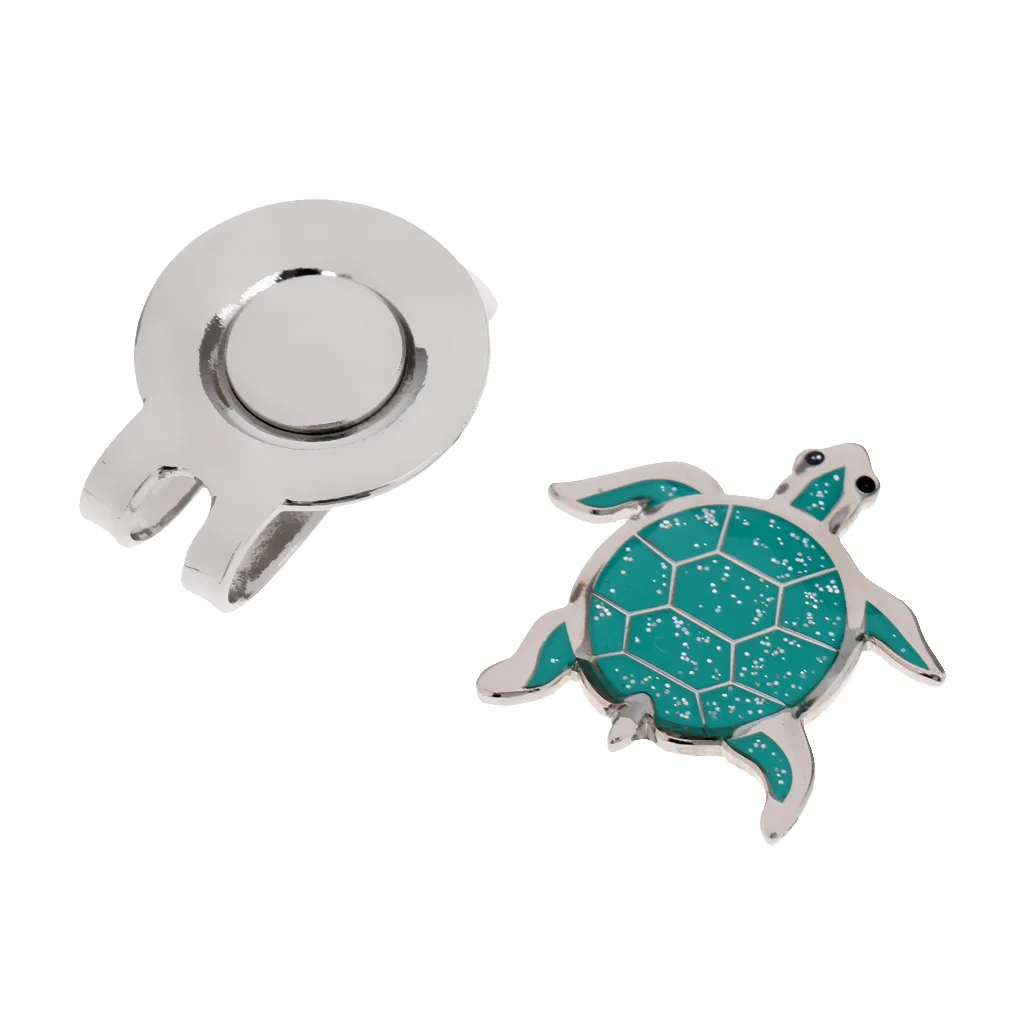 

2 Pcs Golf Hat Clip Ball Marker Magnetic Portable Tortoise Design Golf Present