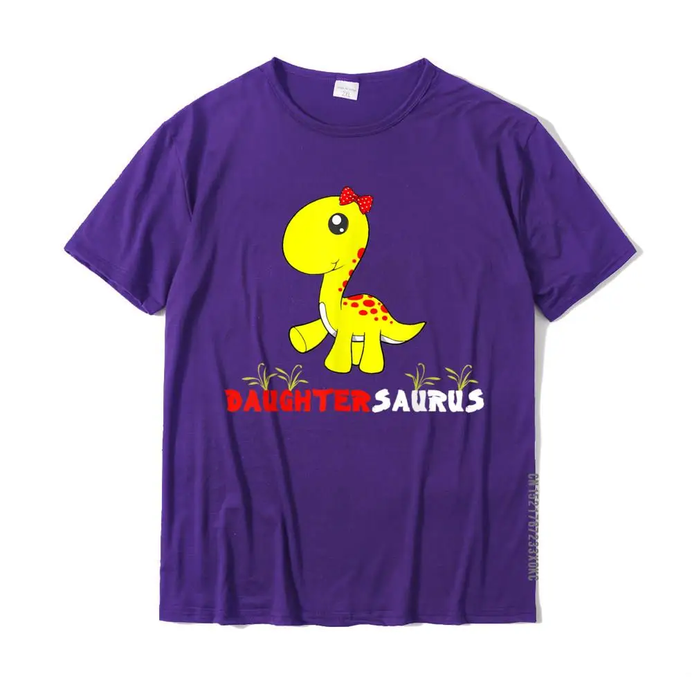 Europe Tshirts On Sale O-Neck Summer 100% Cotton Fabric Men Tops Shirt Custom Short Sleeve Clothing Shirt Drop Shipping Daughtersaurus Shirt Dinosaur Girl Daughter Saurus T-Shirt__MZ20366 purple
