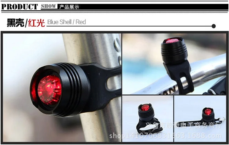 High Agitation Bright round Ruby Mountain Bike Taillight Aluminium Alloy Bicycle Monocular Helmet Light Warning Light