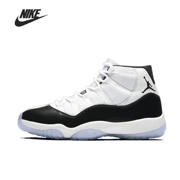 

Original Nike Air Jordan 11 Concord Men's Basketball Shoes Women High-top Comfortable Sports Outdoor Sneakers 378037-100