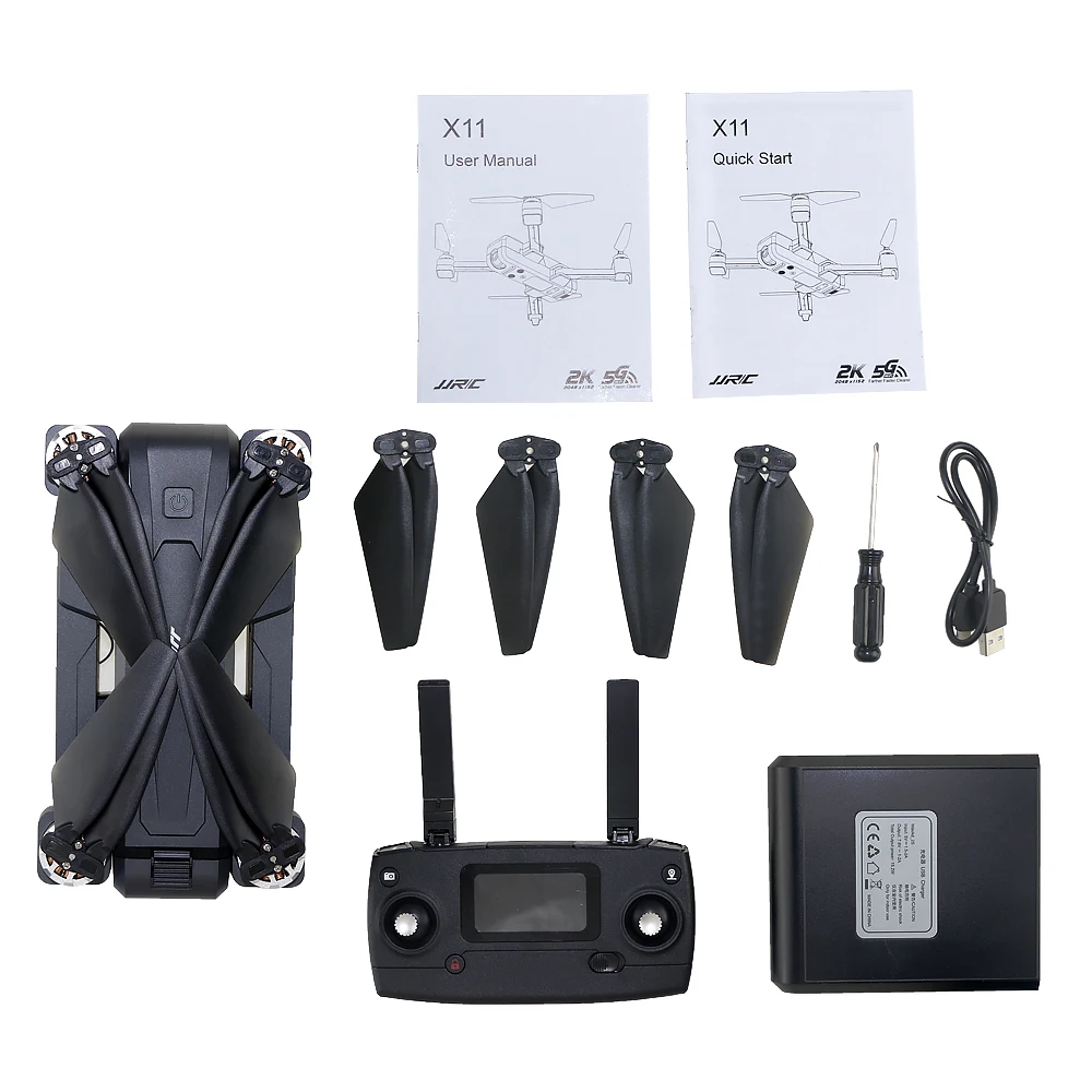 JJRC X11 Радиоуправляемый Дрон 5G wifi FPV gps с широким углом 2K камера Вертолет 20 минут