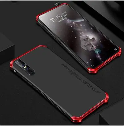 Металлический каркас для телефона Крышка для VIVO X27 x27 тонкий жесткий алюминиевый Гибридный чехол из поликарбоната для VIVO X 27 CasesFor VIVO X2 7 Funda - Цвет: Black Red
