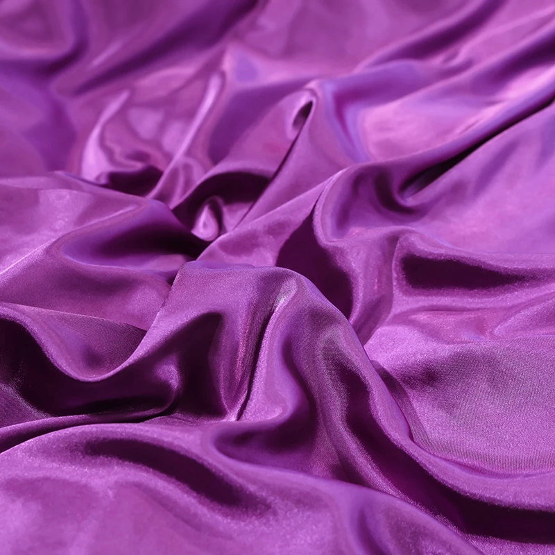 1pc Bed Linen Satin Blue Solid Color Smooth Queen Size Flat Bed Sheet King Top Sheet for Beds(pillowcase need order)