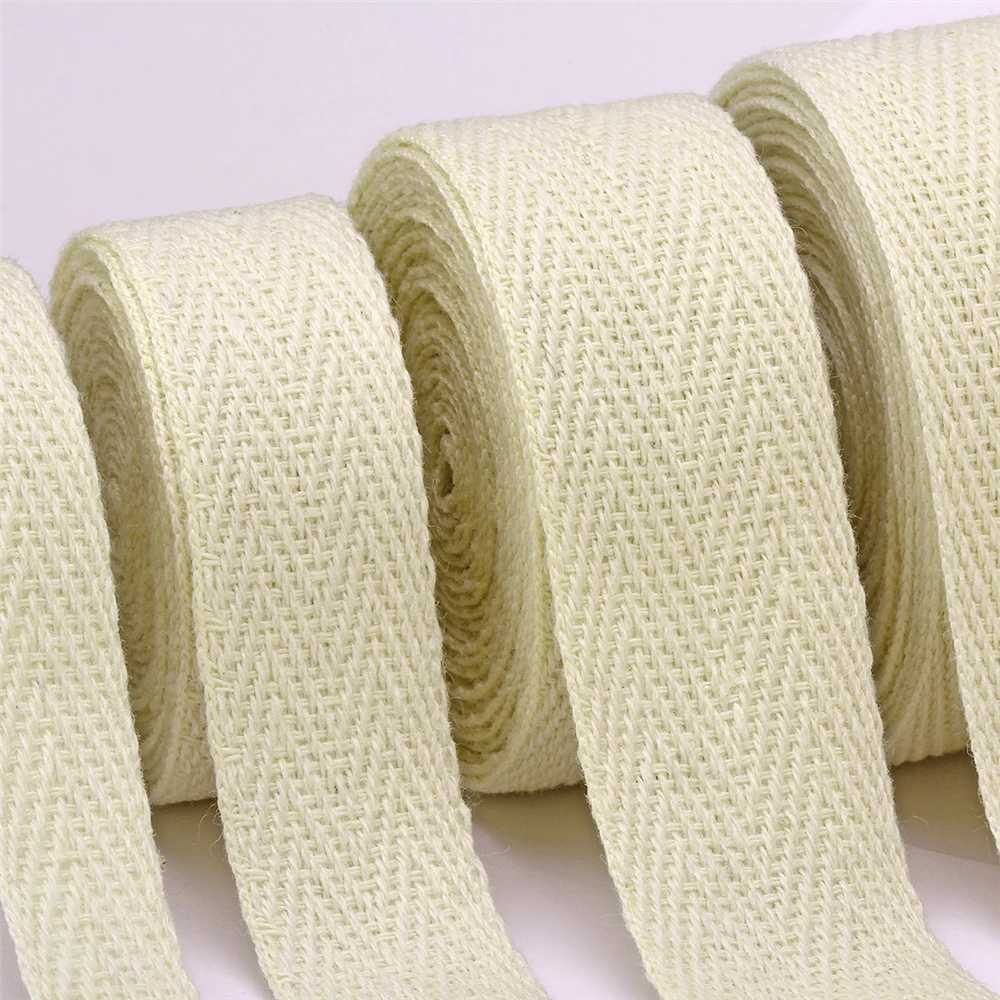 Cotton Tape Cotton Ribbon Cotton Ribbon Webbing 5Meters 10/15/20/25/30/40/50/60mm Black White Beige Decoration DIY Sewing Fabric