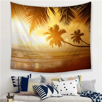 16 Dusk Hanging Wall Tapestries Mandala Bohemian Tapestry Landscape Wallpaper Wall Art Shawl Throw - Цвет: 16