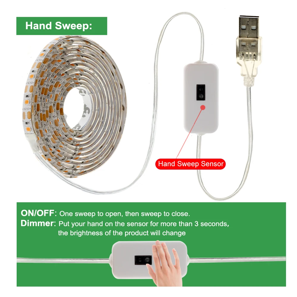 USB фитолампами для растений 5V светодиодный Grow светильник полосы 2835 Чип 0 5 HDMI