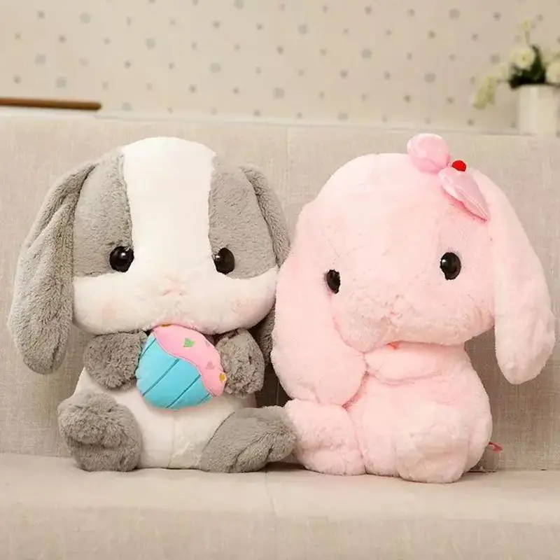 Симпатичные мягкие Lop кролик плюшевые игрушки розовый мягкий плюшевый кукла