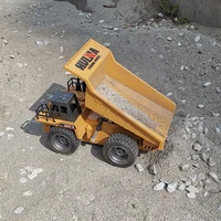 Huina 1540 Rc Dump Truck 1:18 6 Ch 2.4G Alloy Remote Control Dump Truck 4WD Construction Vehicle Toys Machine Model Car for Boy 2