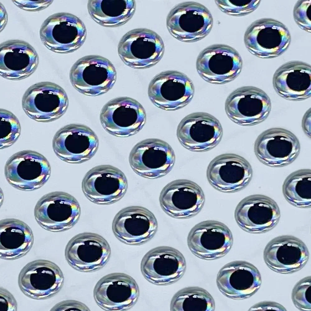 Fishing Tackle 100pcs/lot 3D Eyes 7mm 8mm 9mm 10mm Holographic 3D Eyes High Transparent Fly Fishing Lure Minnow Bait DIY Fishing Tackle fishing tools fishing tool fishing accessories fishing tackle fishing bait