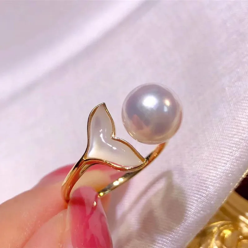

Adjustable Ring Jewelry Parts Fittings Silver Accessories Ring Settings Findings Set Base Component Pearl Ring Women Nice Gift