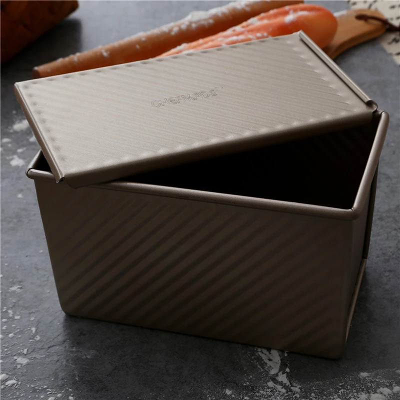 CHEFMADE-250g-300g-450g-Toast-Mold-Toast-Box-Box-with-Lid-Non-stick-Pan-Cake-Toast.jpg Chefmade 250 G 300 G 450 G Pirítós Penész Pirítós Doboz Fedőlap Nélküli Serpenyő Torta Otthoni Konyhai Kiegészítők Sütőeszközök - Image 5